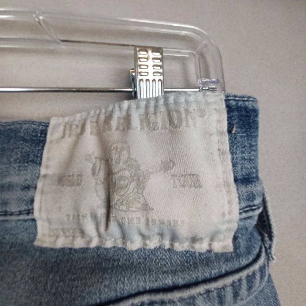 True Religion Men Jeans 30 Blue Denim Geno Relaxed Slim Logo 31